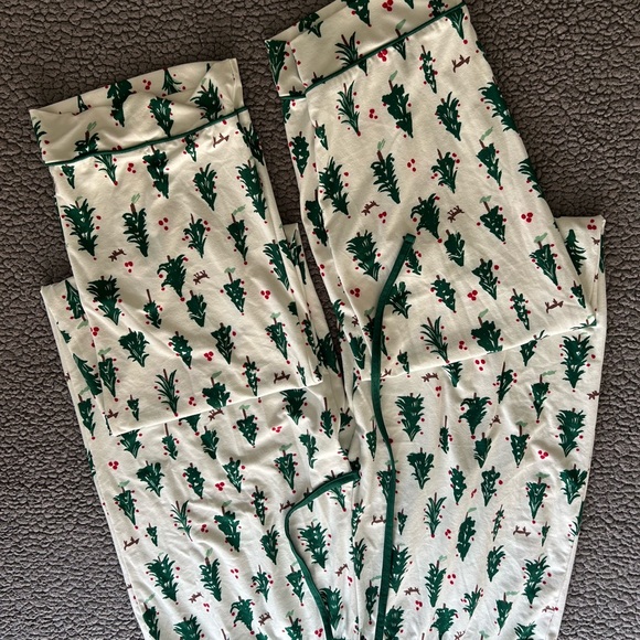 SweetHoney Green and Red Tree Print Pajama Bottoms - Picture 2 of 3
